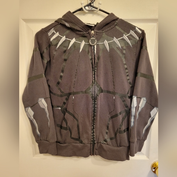 Boys BLACK PANTHER Size M Cosplay Zip-Up Hoodie!! - Picture 1 of 7